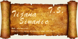 Tijana Simanić vizit kartica
